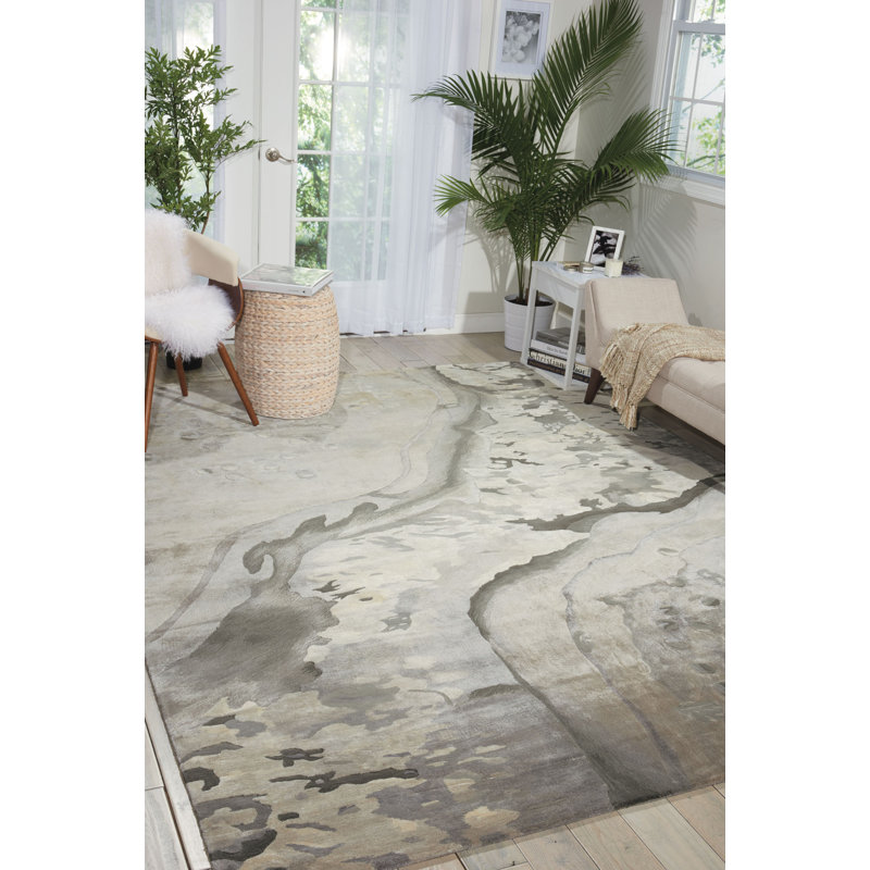 Dugas Abstract Wool Hand Woven Area Rug, Rectangle 259 x 351cm