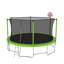 Trampoline d'extérieur renforcé avec barre d'équilibre, panier de basketball et filet de sécurité-113305531