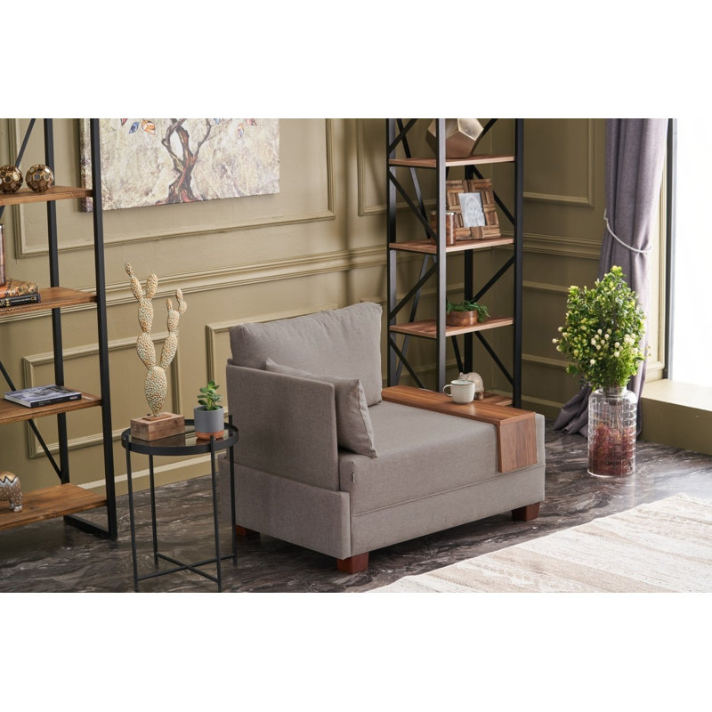 Fauteuil l 41,34 po, Mélange de polyester rouge Claret