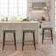 Tabouret de comptoir 24 po avec structure en métal Hannha