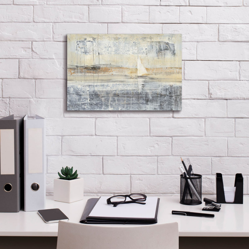 «Gold Coast» par Albena Hristova, art mural sur toile, H 12 po x l 18 po x P 0,75 po