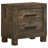 Gurmaan 2-drawer Nightstand Rustic Golden Brown