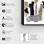 «Abstract Glamour Chicago, Modern & Contemporary Black», reproduction d'art sur toile-1221753266-1291440863-1291440861