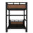 Twin XL over Twin XL Bunk Bed Metal Loft & Platform Bed with Raised Safety Fence – Convertible Split Bed for Kids,Walnut Color-1174504211