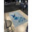 Blue Themed Rabbit Patterned Creative Modern Decorative Rug-3041514