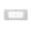 Baignoire de trempage autoportante 62 "avec drain et plateau en bambou 62" Streamline-62783291