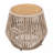 Acacia Wood Side Table with Rope Base-51434033
