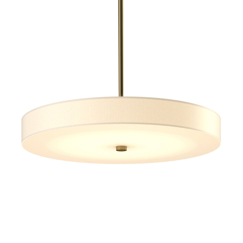 Disq 1 - Light Unique Drum LED Pendant, Modern Brass, Standard: 9.2" to 51.2"