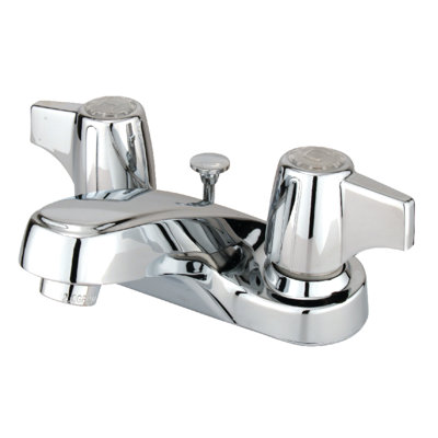 Robinet de salle de bain central à 4 poignées à 3 trous à fixation sur comptoir à 3 trous Kingston Brass Kingston