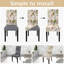Ensemble de 6 housses de chaises de salle à manger, housse de chaise Parsons amovible et extensible super ajustable Spandex