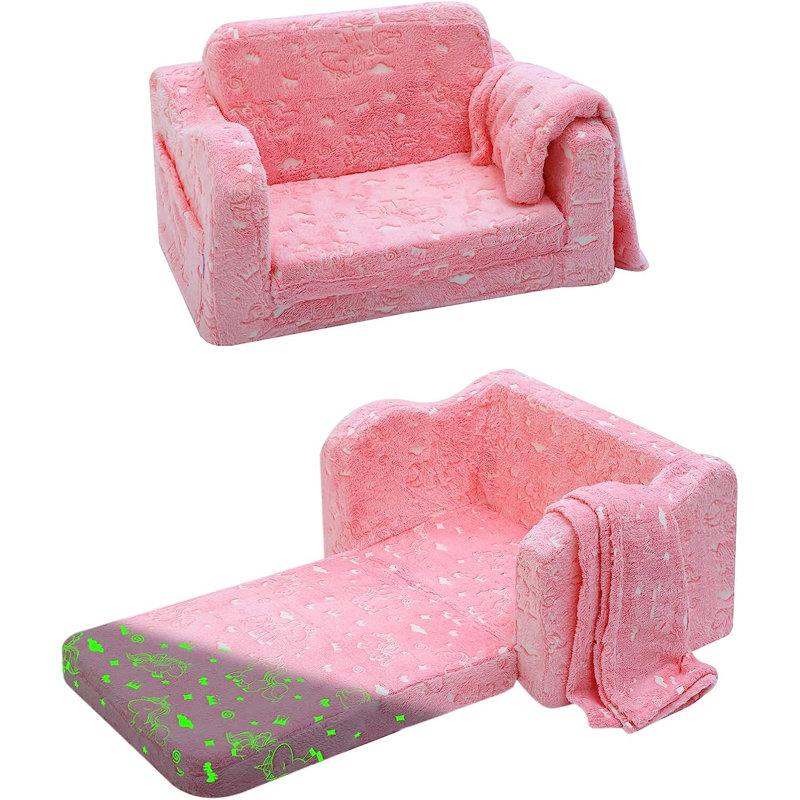 Abriah Kids 11'' Club Chair Chair and Ottoman