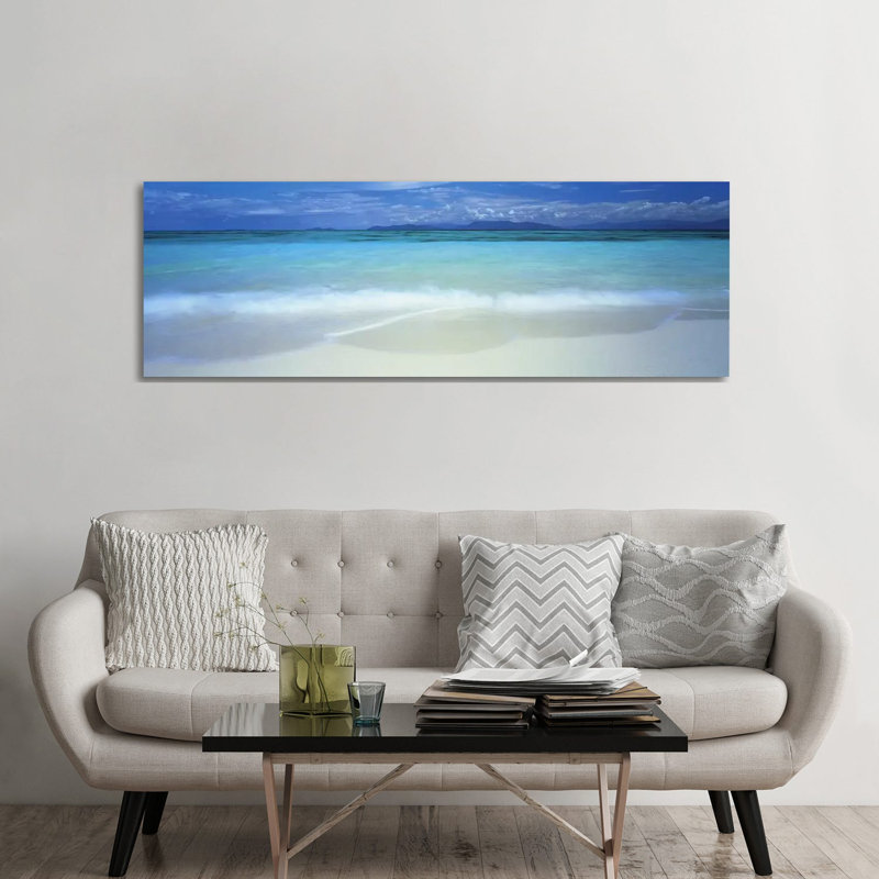 Clouds Over An Ocean, Great Barrier Reef, Queensland, Australia by Panoramic Images - Wrapped Canvas Panoramic Print