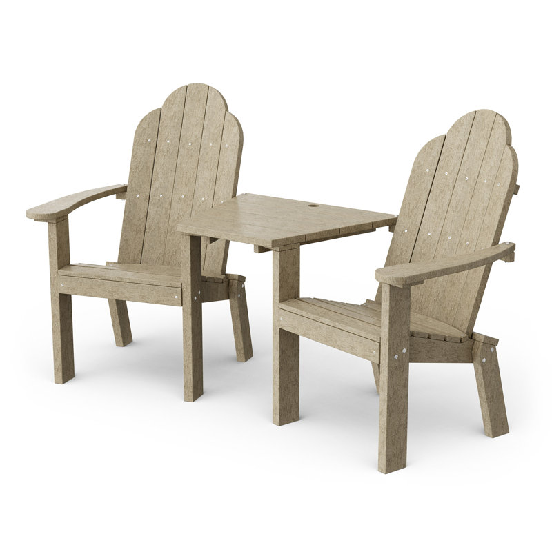 Classic Deck Chair Tete-A-Tete, Weathered Wood