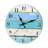 Foreston 12”MDF Wall Clock - Navy Blue Horizontal Bar