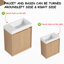 Meuble-lavabo mural 18,5 po avec lavabo en résine