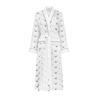 Silk Dressing Gown Lily Of The Valley