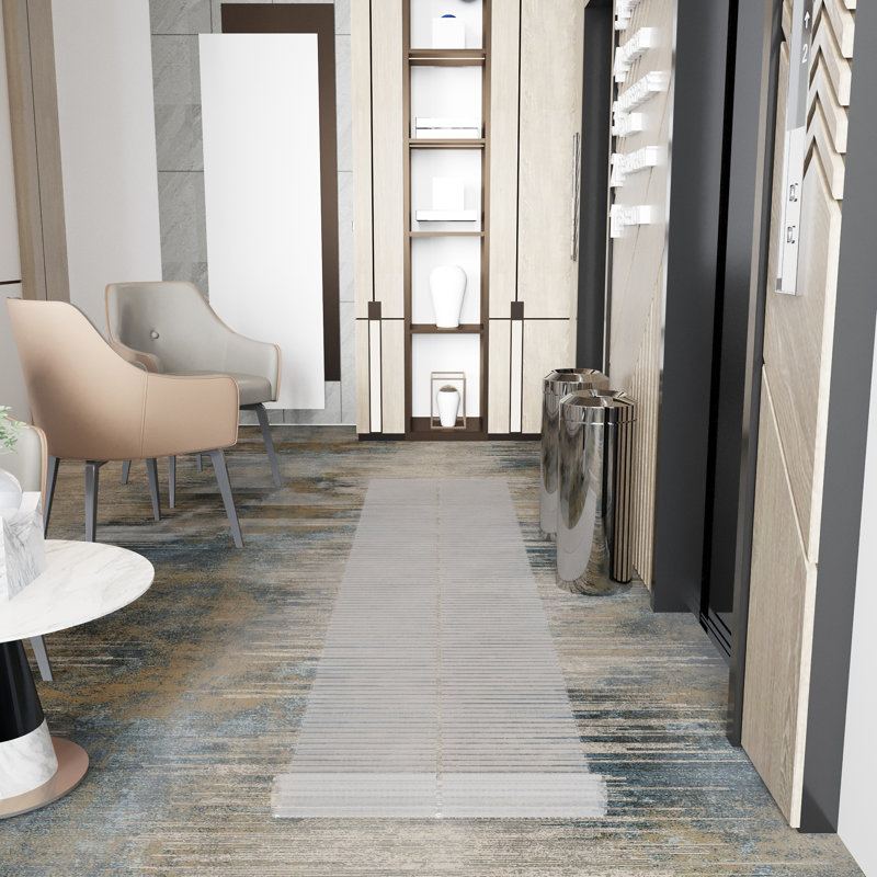 Tapis de sol intérieur transparent antidérapant, Tapis de couloir 2 pi 2 po x 9 pi