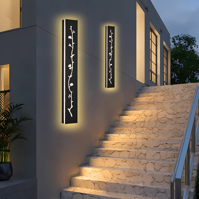 2 Pack 40Inch Long Outdoor LED Wall Light, 24W Exterior Linear Sconce Waterproof IP65 Indoor Outdoor Long Strip Wall Light Fixture Led Garage Lights Porch Lights, 3000K Warm Lighting
