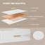 Bedside Table Set Of 2 With LED Lights And Charging Station, Bedside Cabinet With 2 Fabric Storage Drawers-1977870934