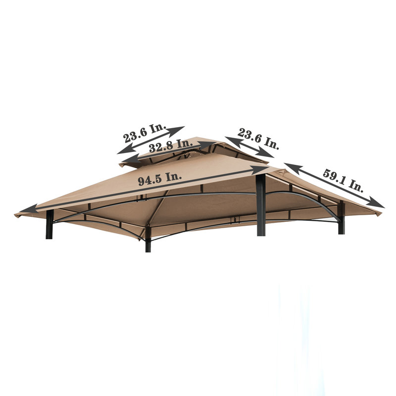 Auvent de remplacement pour abri de jardin, Beige
