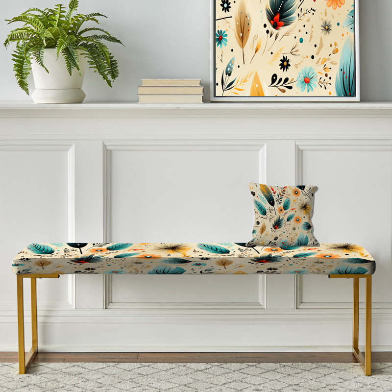 Banc rembourré or, Gypsy Spirit Boho Pattern