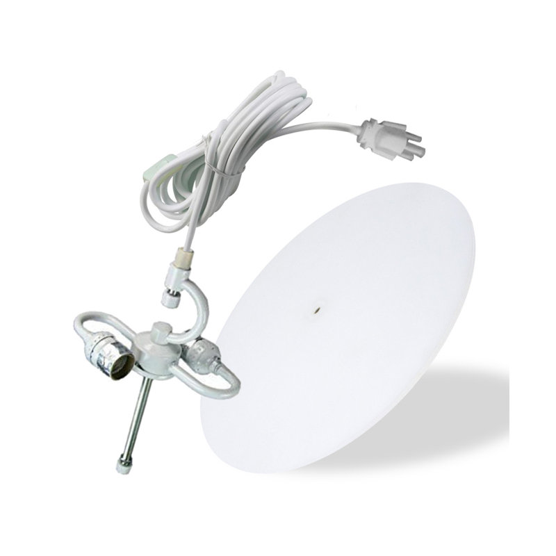 Luminaire suspendu enfichable 2 lumières l 18 po blanc avec diffuseur, cordon blanc