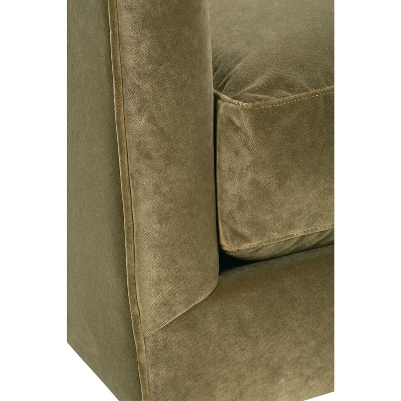 Madeline Armchair, Washed Oak, Olive Velvet (13295-13)