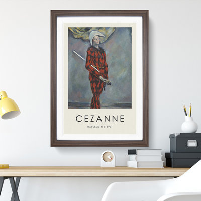 Harlequin by Paul Cezanne - Framed Print