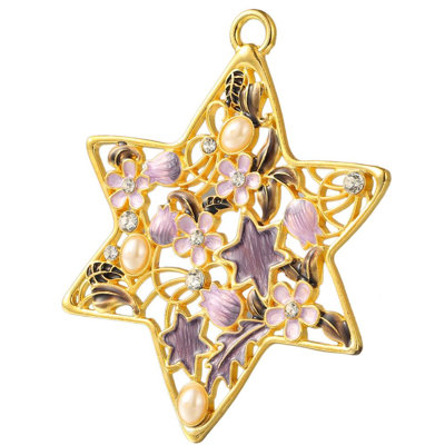 4.5'' Crystal Holiday Shaped Ornament