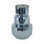 Vase en verre sculpté à plusieurs niveaux pour décoration de table - Vase de fleurs fumé contemporain pour table, tablette ou console - bleu et argent-138665934