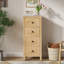 Commode 4 tiroirs, commode cannelée pour couloir de chambre à coucher-106913194