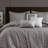 7 PCS Queen Comforter Set Grey-130217763