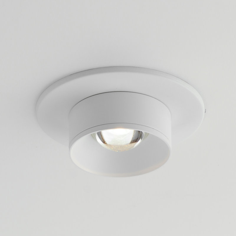Plafonnier encastré en verre Tessel, Blanc