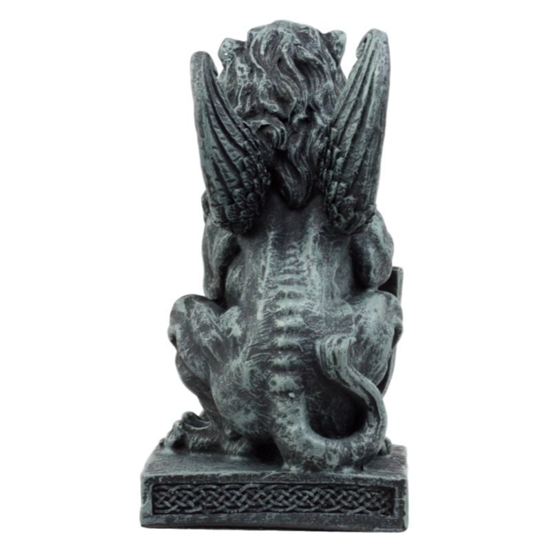 Figurine de gargouille sur cœur piédestal Tedesco