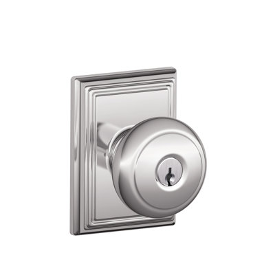 Andover Knob with Addison Trim Keyed Entry Lock