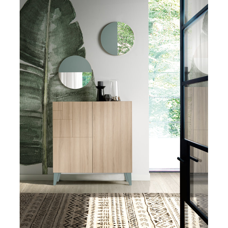 Fryer Flat Wall Mirror, Green