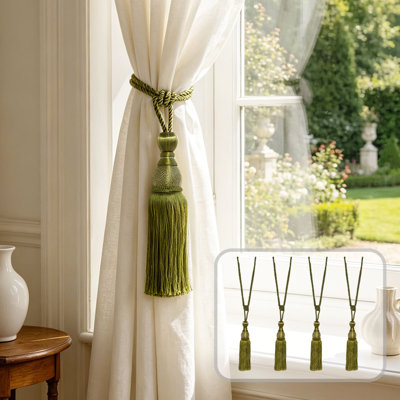 MEISIMENGSHA European Style Curtain Tiebacks, 4-Pack