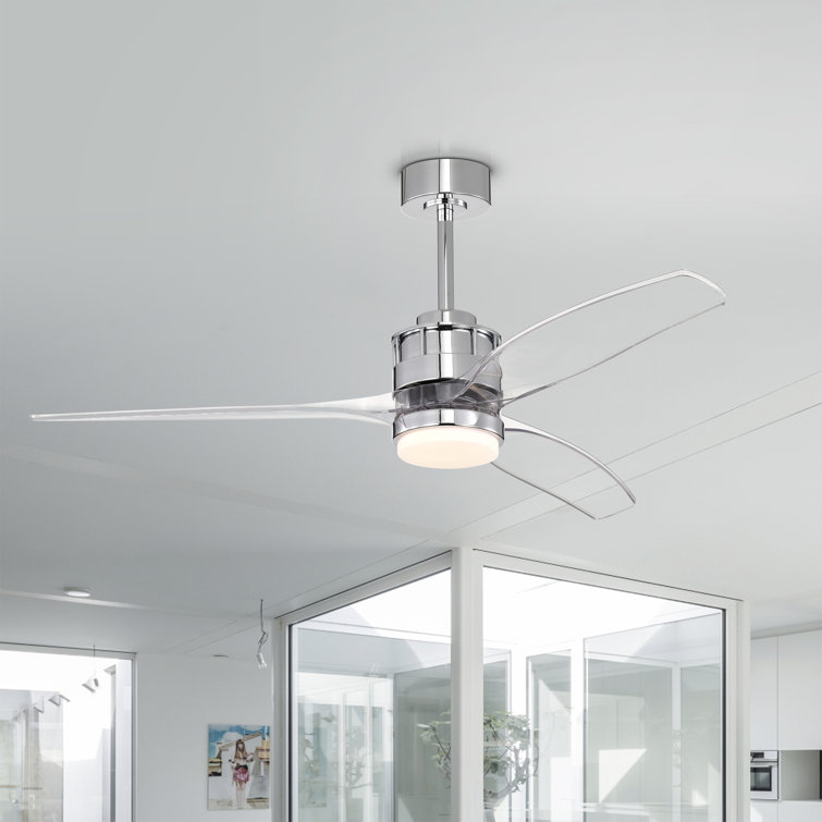 Murdo Sleek Modern 3-Blade Led Lighted Ceiling Fan With Remote