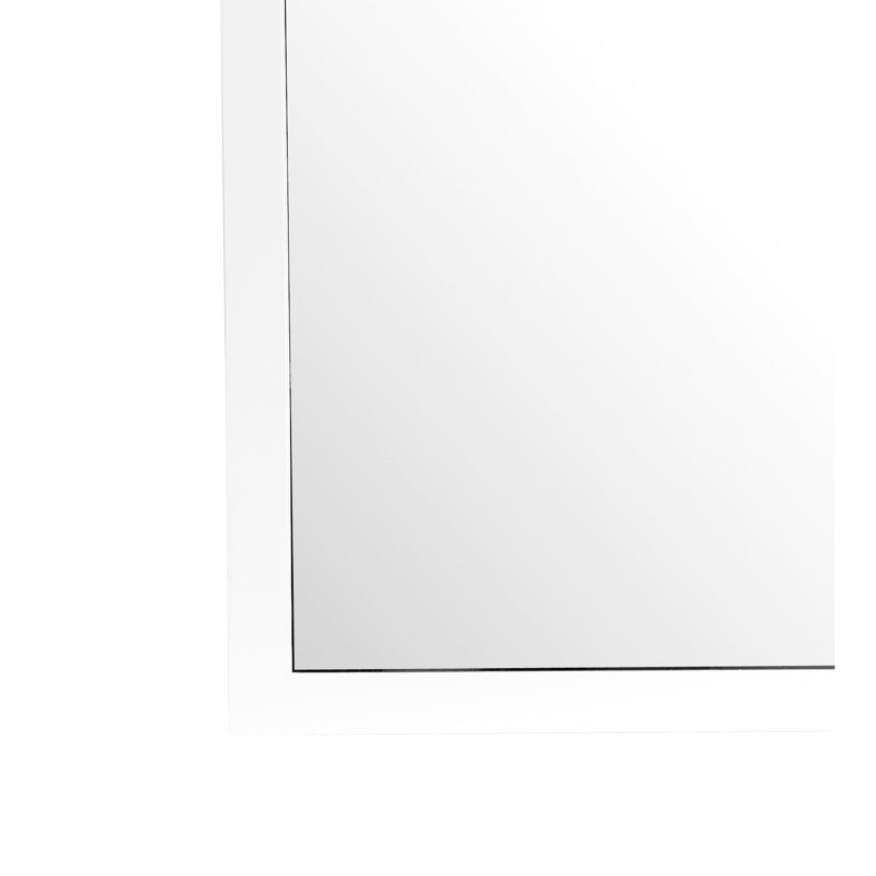 G2490-m - Miroir blanc - verre bas pour réflexion fine 41 po x 1 po x 41 po en placage de bois de 28 lb peint avec un cadre de 40,99