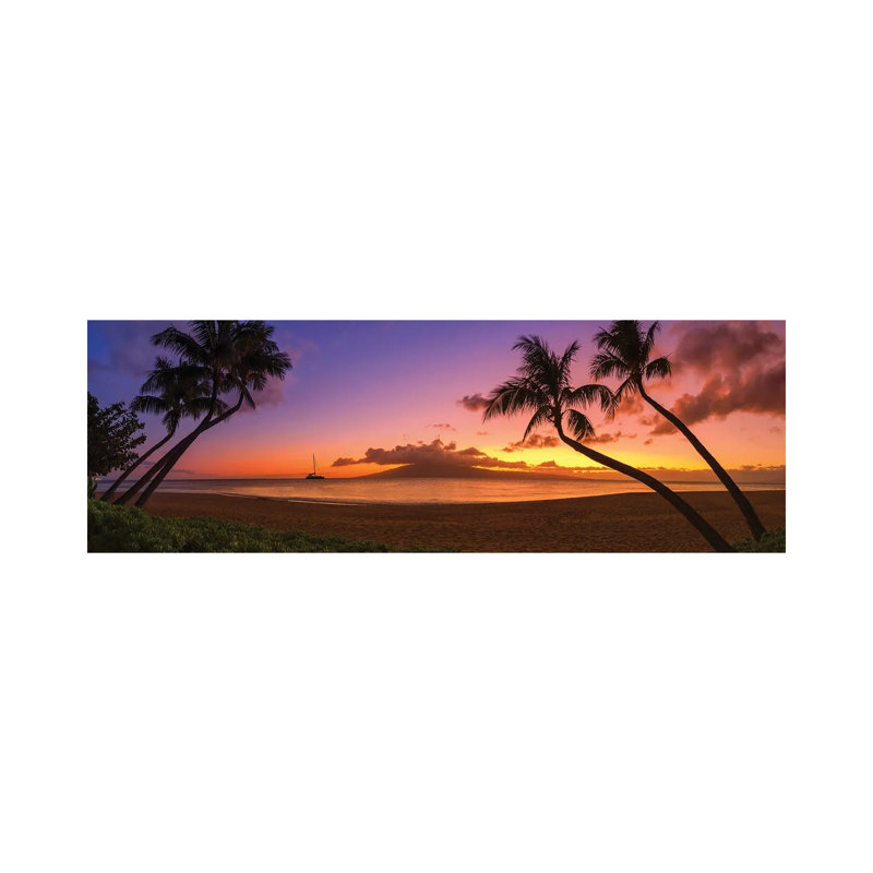 An Evening In Hawaii by Jonathan Ross Photography - Wrapped Canvas Panoramic Print, 30.48 cm H x 91.44 cm W x 1.91 cm D