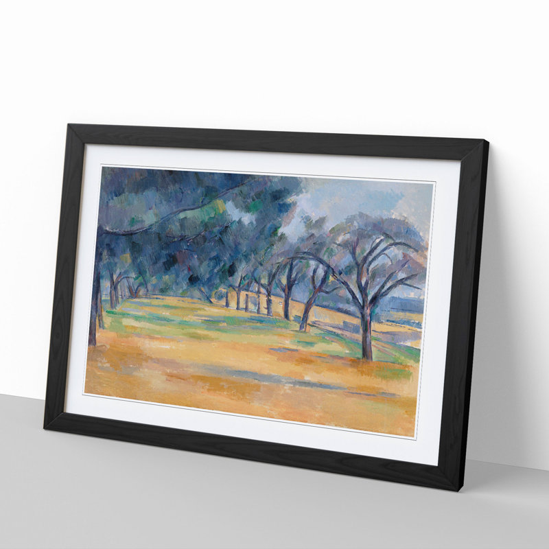The Allee at Marines by Paul Cezanne - Picture Frame Painting, 27cm H x 36cm W x 2cm D, Black