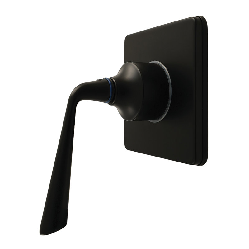 Kingston Brass Silver Sage Single-Handle Wall Mount Six-Way Diverter Valve with Trim Kit, Matte Black