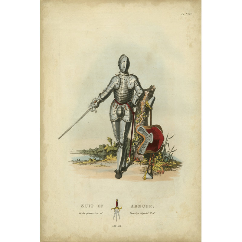 Men In Armour I - Wrapped Canvas Print, 46cm H x 30cm W x 3.8cm D