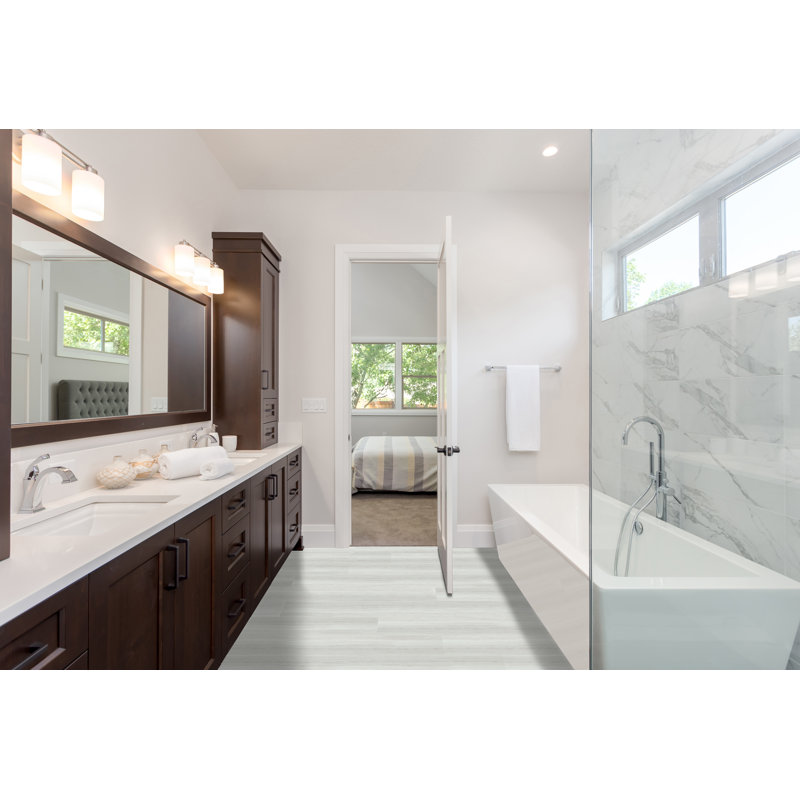 Brine Stone 0.27 in. T x 94 in. L x 1.77 in. W Luxury Vinyl Flooring Trim T Molding, Brine Stone