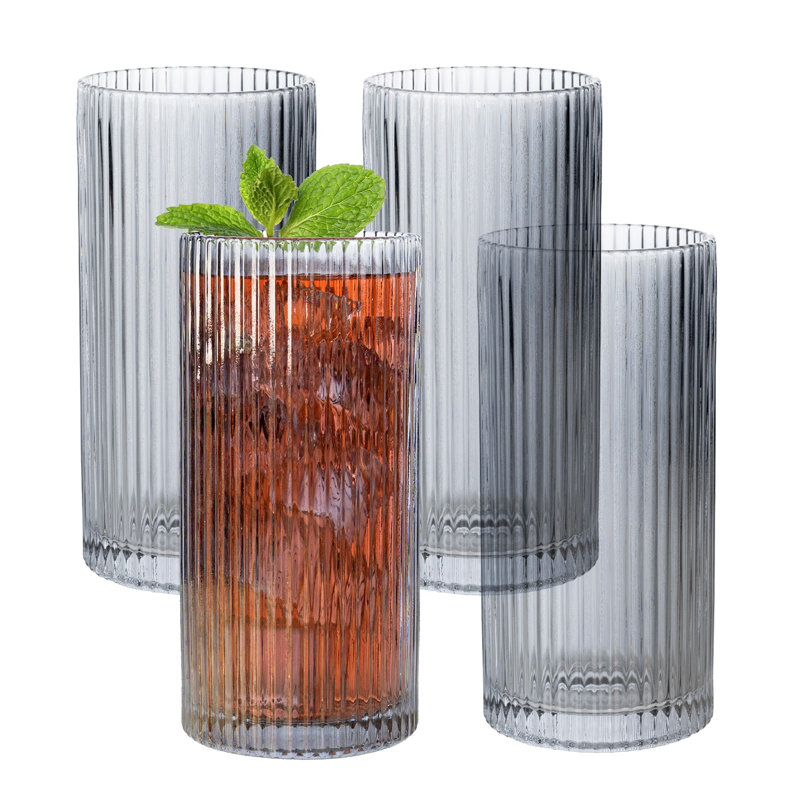 Ensemble de 4 verres à cocktail gris