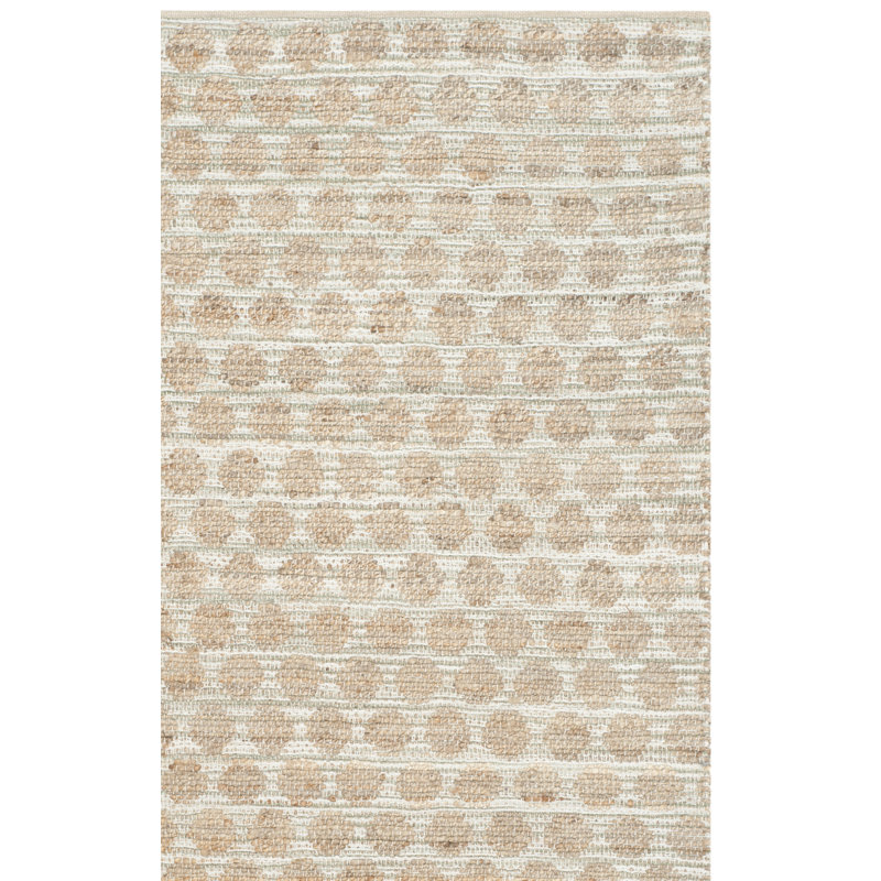 Tapis géométrique en jute et en coton tissé à la main Arria, Rectangle 3 pi x 5 pi