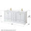 Ensemble de meuble-lavabo double 72 "avec miroir Deborah-51712406-61133003-98282542
