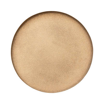 Plateau rond rond en métal texturé