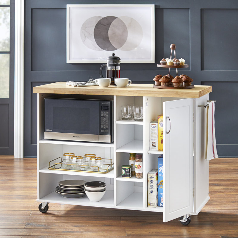Drolet 48 " W Kitchen Cart, White