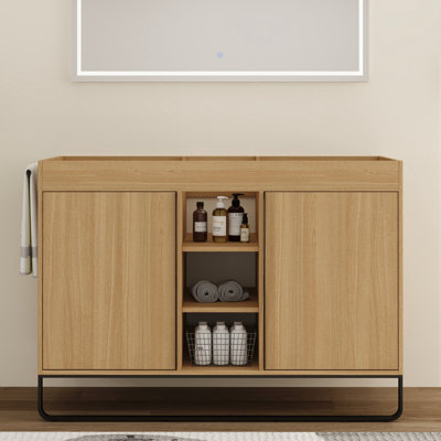 Base de meuble-lavabo double autoportant 48 po Zarnby